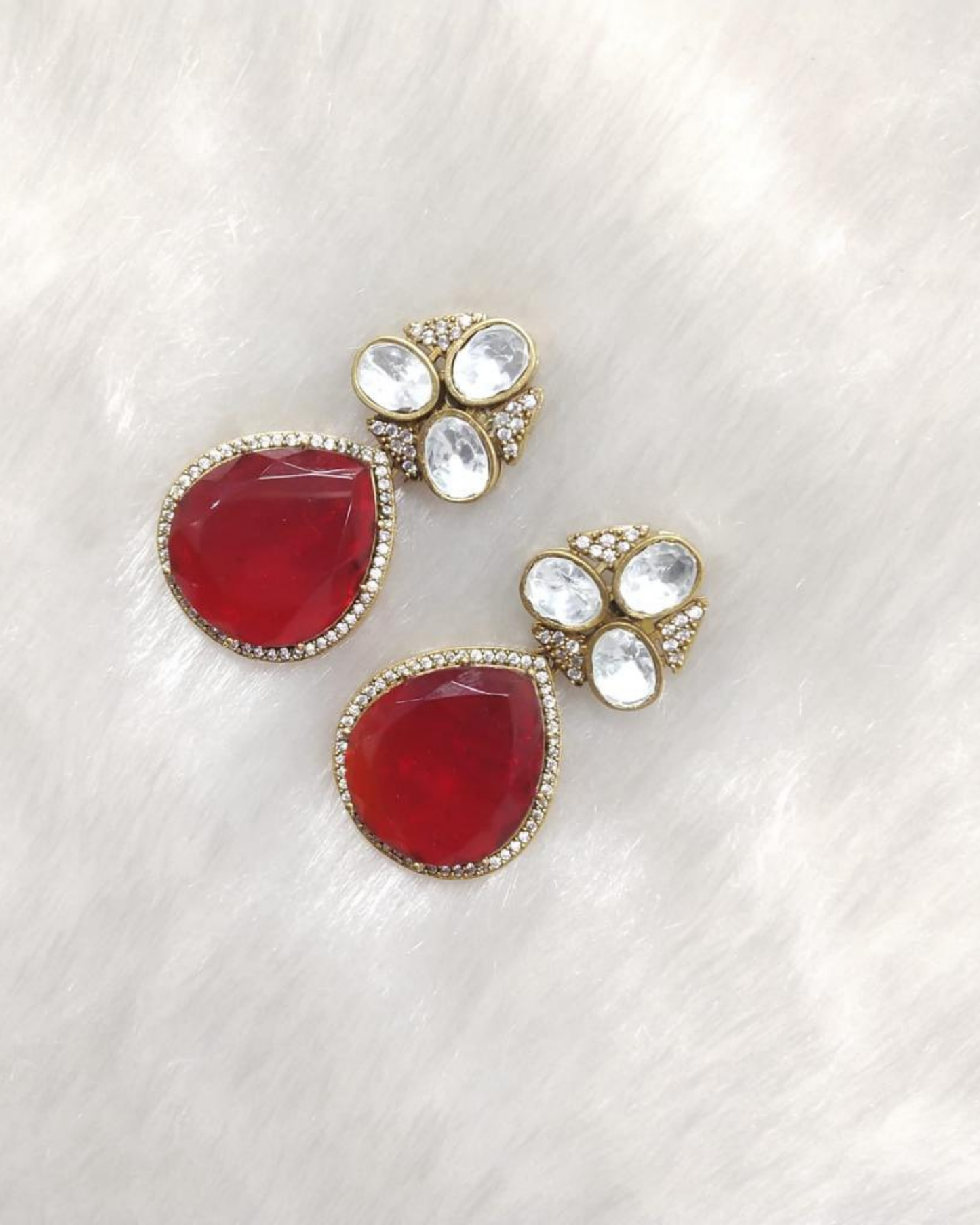 doublet stones earrings