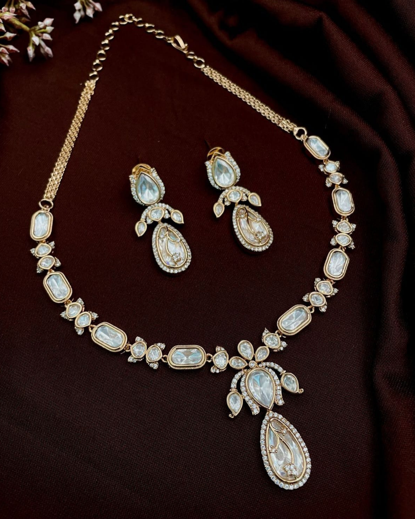 Moissanite Necklace Set