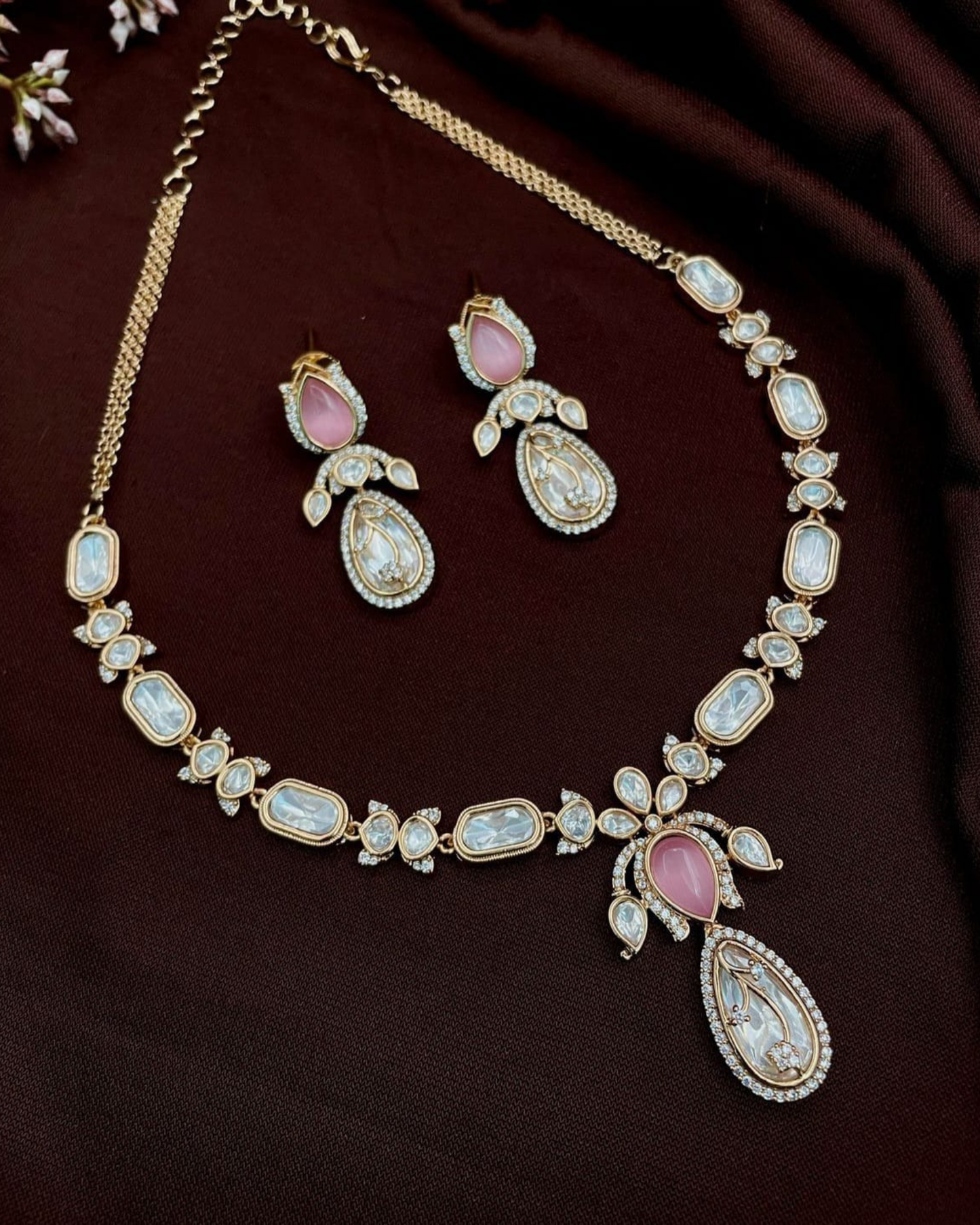 Moissanite kundan Bridal Set
