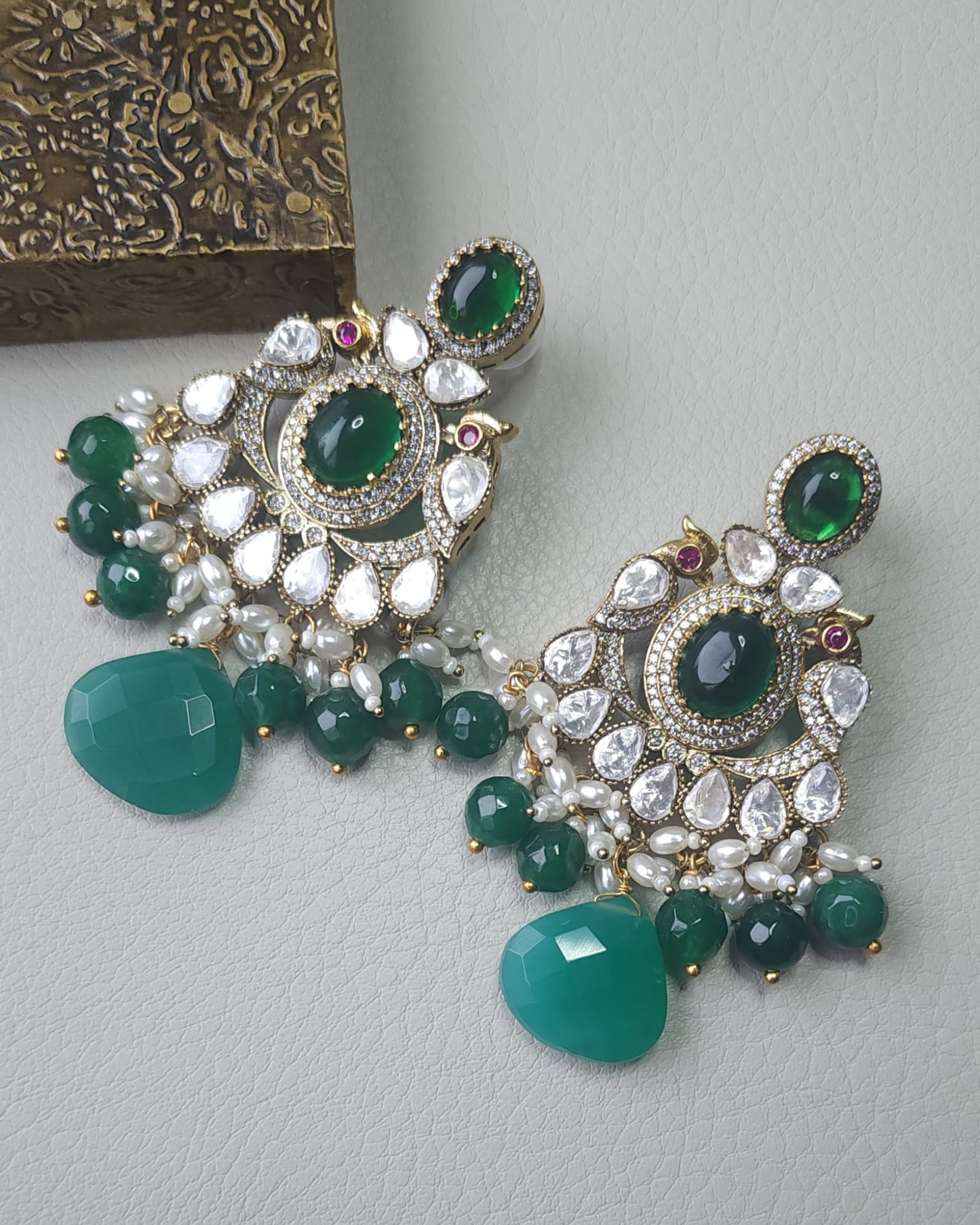 Moissanite kundan Necklace Set