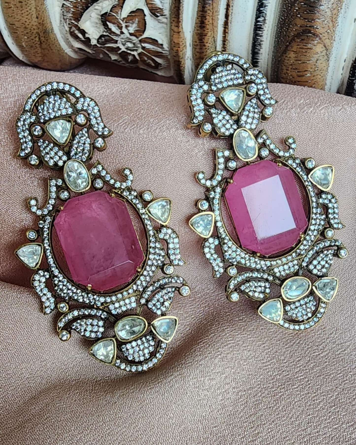Doublet Stone kundan Earrings
