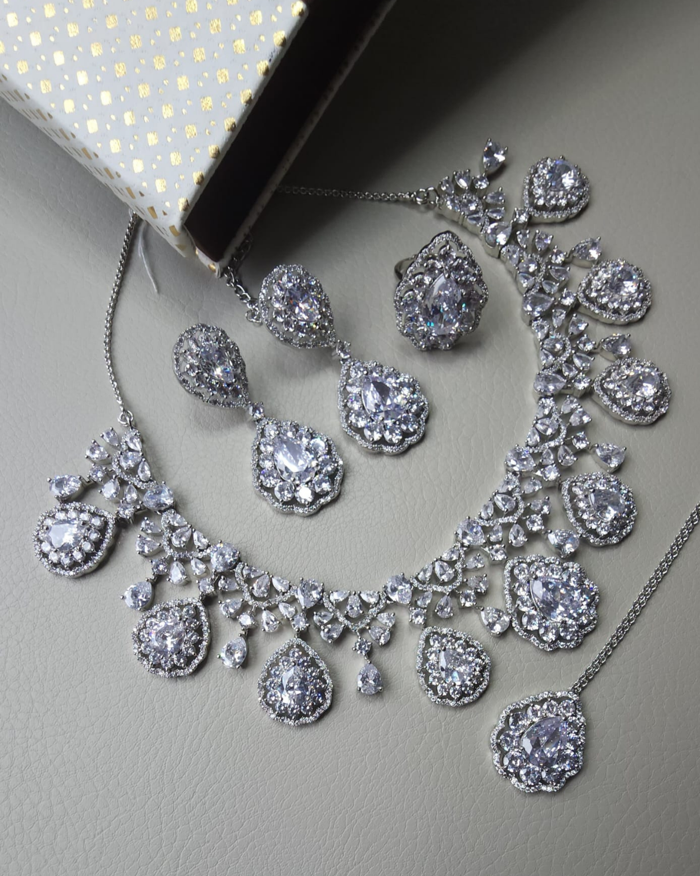 American Diamond & Cubic Zirconia Jewellery Set