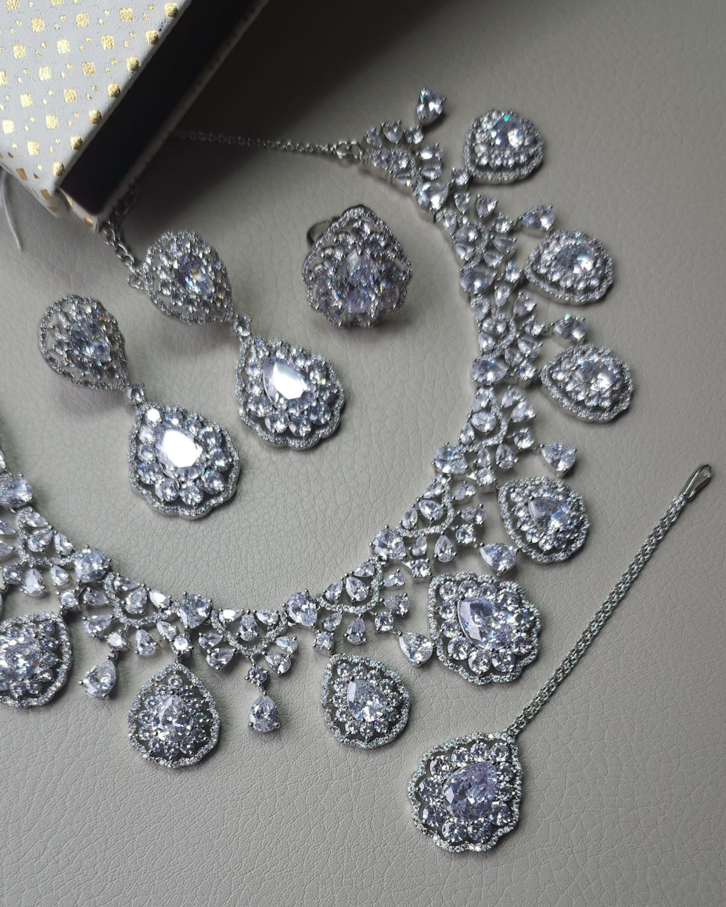American Diamond & Cubic Zirconia Jewellery Set