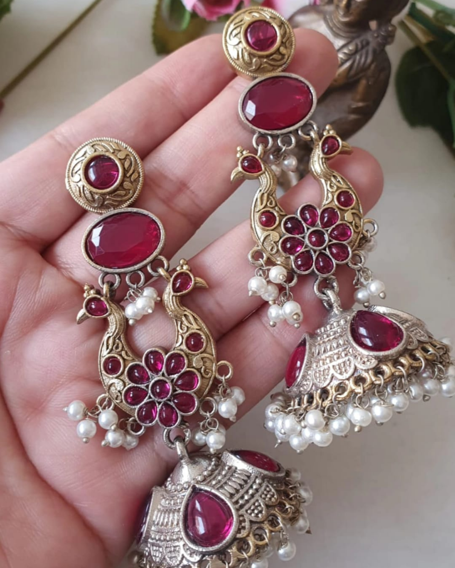 German silver Jhumka