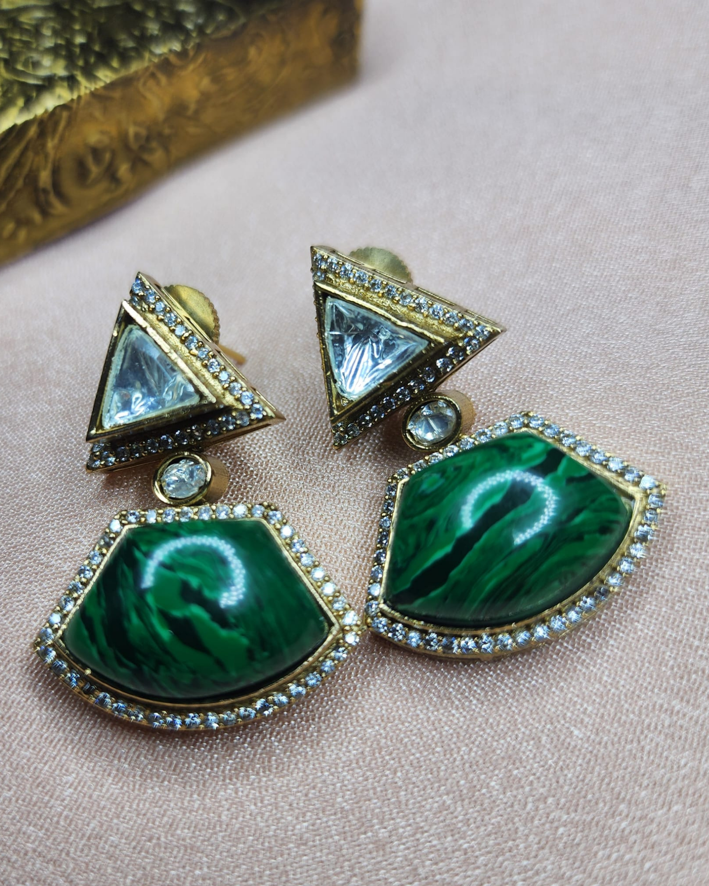Polki Moissanite Hasli Necklace Set
