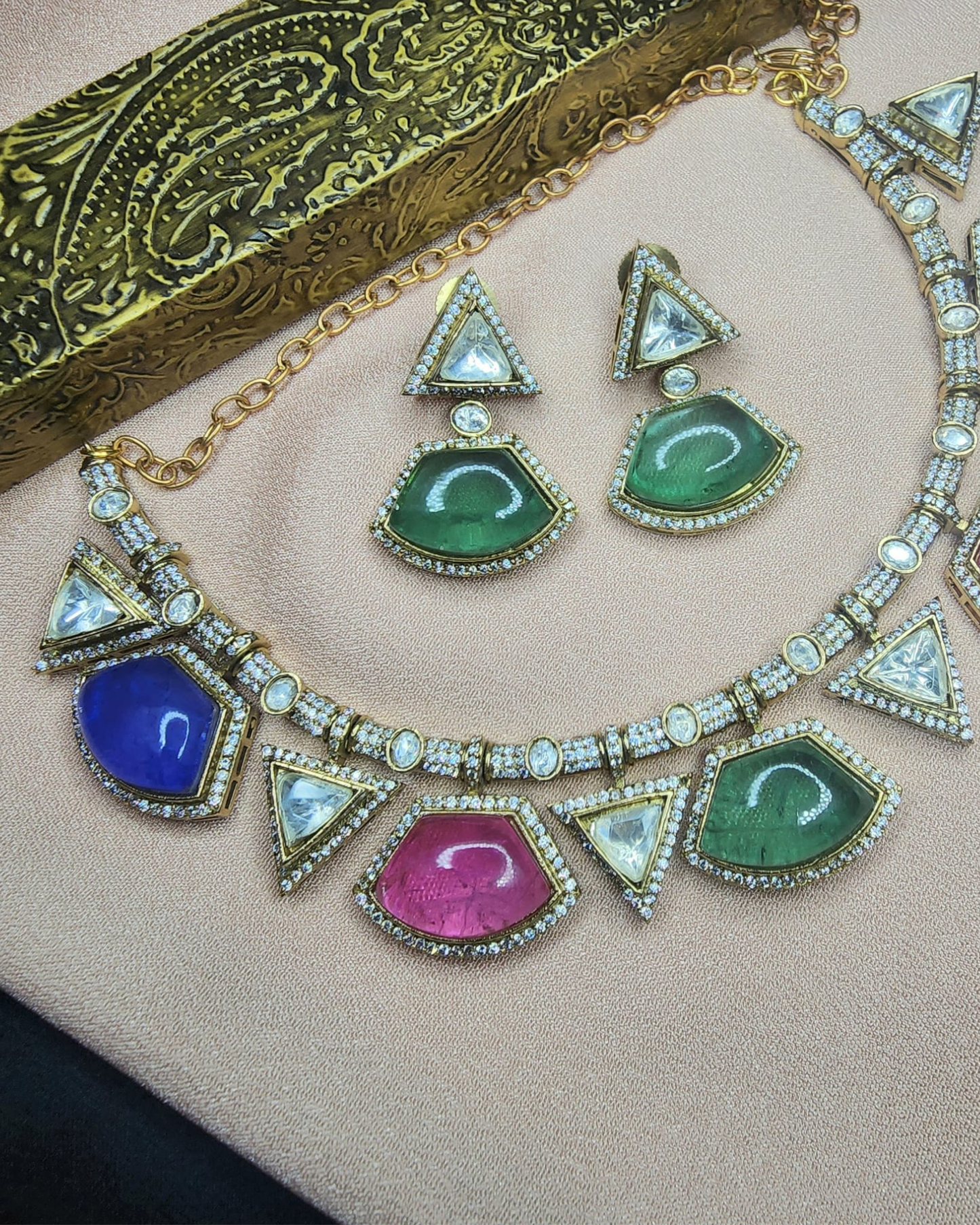 Premium designer hasli cum necklace