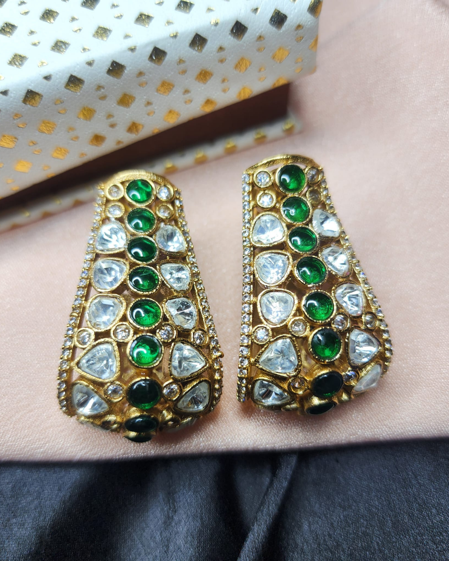Gold Plated Moissanite Earrings
